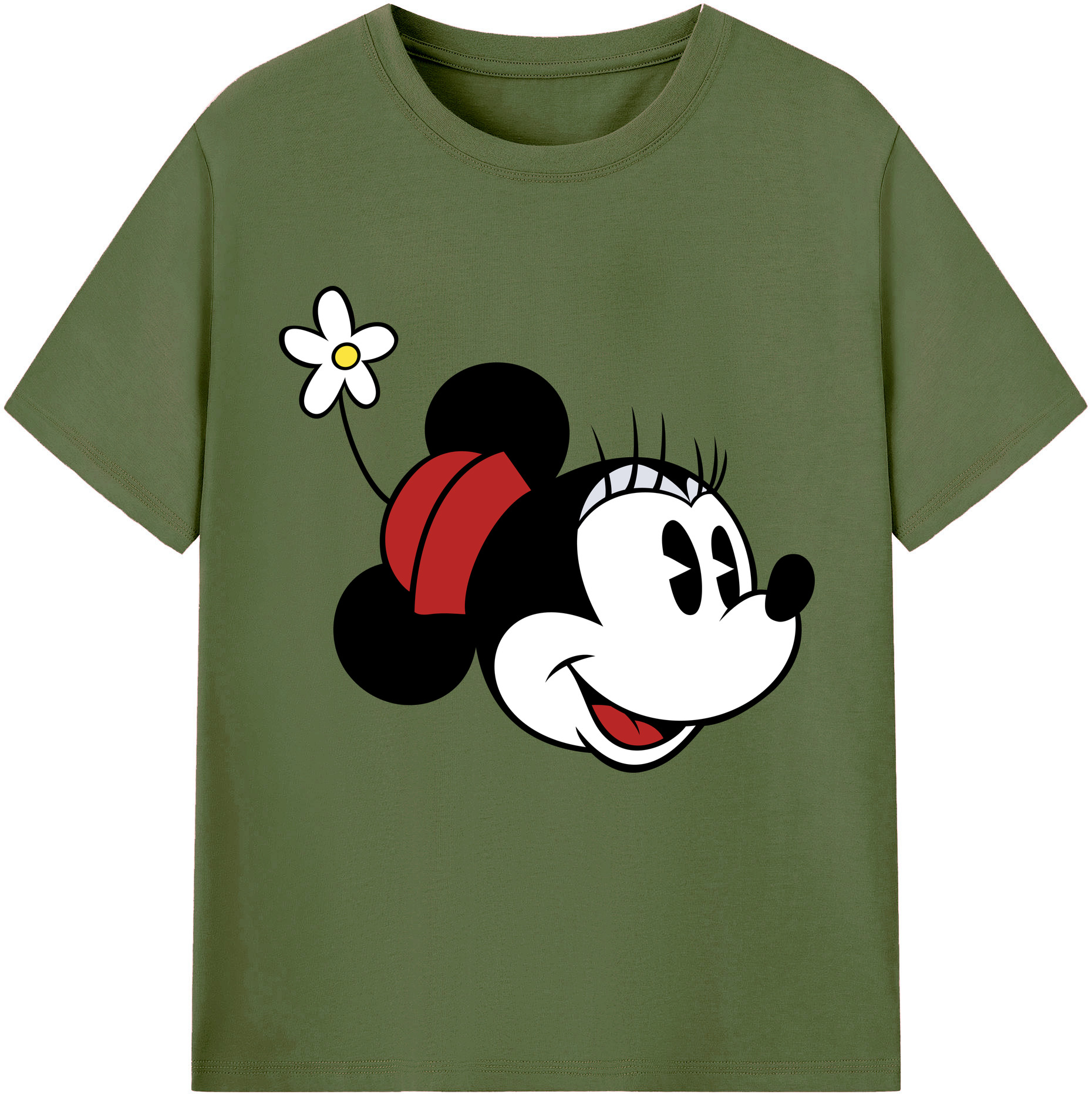 （画像用） ミッキーマウス Mickey Mouse 綿100％半袖Tシャツ（フロントプリント）